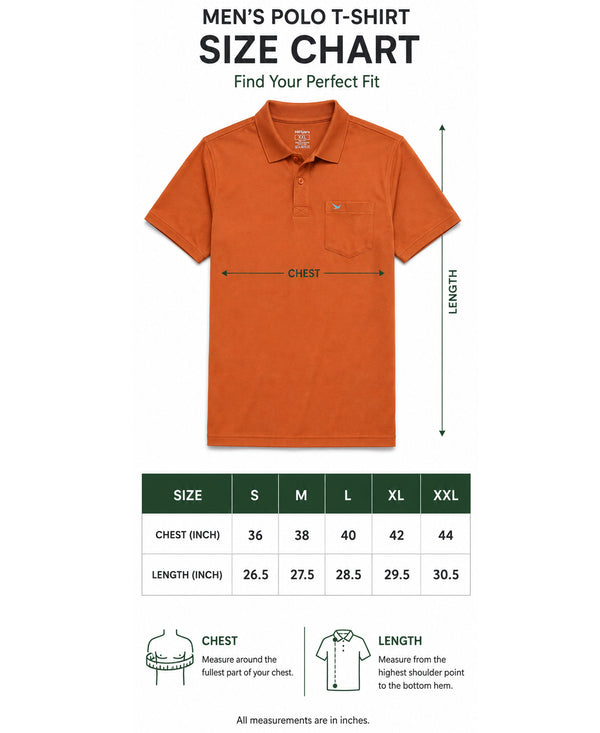 Hiflyers Men|Regular Fit|Dri-Fit|Pique Polo Half Sleeve T-Shirt For Men|Polo For Men|Orange