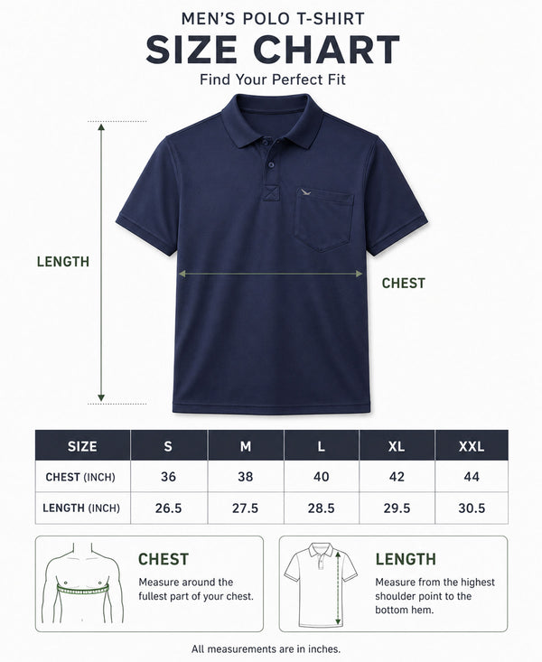 Hiflyers Men|Regular Fit|Dri-Fit|Pique Polo Half Sleeve T-Shirt For Men|Polo For Men|Navy
