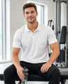 Hiflyers Men|Regular Fit|Dri-Fit|Pique Polo Half Sleeve T-Shirt For Men|Polo For Men|White
