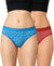 T.T. Women|Cotton|Mid-Rise|Full Coverage Desire Printed Briefs For Daily Wear|Soft Breathable Comfortable Panty|Pack Of 2|Sky Blue,Red
