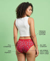 T.T. Women|Cotton|Mid-Rise|Full Coverage Desire Printed Briefs For Daily Wear|Soft Breathable Comfortable Panty|Pack Of 2|Red,Green