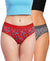 T.T. Women|Cotton|Mid-Rise|Full Coverage Desire Printed Briefs For Daily Wear|Soft Breathable Comfortable Panty|Pack Of 2|Red,Grey