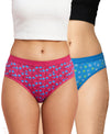 T.T. Women|Cotton|Mid-Rise|Full Coverage Desire Printed Briefs For Daily Wear|Soft Breathable Comfortable Panty|Pack Of 2|Pink,Sky Blue