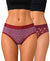 T.T. Women|Cotton|Mid-Rise|Full Coverage Desire Printed Briefs For Daily Wear|Soft Breathable Comfortable Panty|Pack Of 2|Red,Maroon