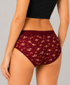 T.T. Women|Cotton|Mid-Rise|Full Coverage Desire Printed Briefs For Daily Wear|Soft Breathable Comfortable Panty|Pack Of 2|Pink,Maroon