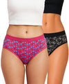 T.T. Women|Cotton|Mid-Rise|Full Coverage Desire Printed Briefs For Daily Wear|Soft Breathable Comfortable Panty|Pack Of 2|Pink,Black