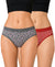 T.T. Women|Cotton|Mid-Rise|Full Coverage Desire Printed Briefs For Daily Wear|Soft Breathable Comfortable Panty|Pack Of 2|Grey,Red