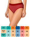 T.T. Women|Cotton|Mid-Rise|Full Coverage Desire Printed Briefs For Daily Wear|Soft Breathable Comfortable Panty|Pack Of 2|Green,Red