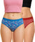 T.T. Women|Cotton|Mid-Rise|Full Coverage Desire Printed Briefs For Daily Wear|Soft Breathable Comfortable Panty|Pack Of 2|Blue,Red