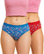 T.T. Women|Cotton|Mid-Rise|Full Coverage Desire Printed Briefs For Daily Wear|Soft Breathable Comfortable Panty|Pack Of 2|Blue,Red