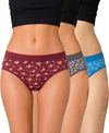 T.T. Women|Cotton|Mid-Rise|Full Coverage Desire Printed Briefs For Daily Wear|Soft Breathable Comfortable Panty|Pack Of 3|Grey,Sky Blue,Maroon