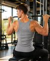T.T. Men|Desire Premium Gym Vest|Pure Cotton|Rib Fabric|Moisture-Wicking, Breathable & Stretchable Sleeveless Undershirt| Ideal For Gym, Sports & Daily Wear|Pack Of 1|Grey Melange