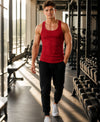 T.T. Men|Desire Premium Gym Vest|Pure Cotton|Rib Fabric|Moisture-Wicking, Breathable & Stretchable Sleeveless Undershirt| Ideal For Gym, Sports & Daily Wear|Pack Of 2|Red,Grey Melange