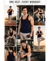 T.T. Men|Desire Premium Gym Vest|Pure Cotton|Rib Fabric|Moisture-Wicking, Breathable & Stretchable Sleeveless Undershirt| Ideal For Gym, Sports & Daily Wear|Pack Of 2|Navy,Green