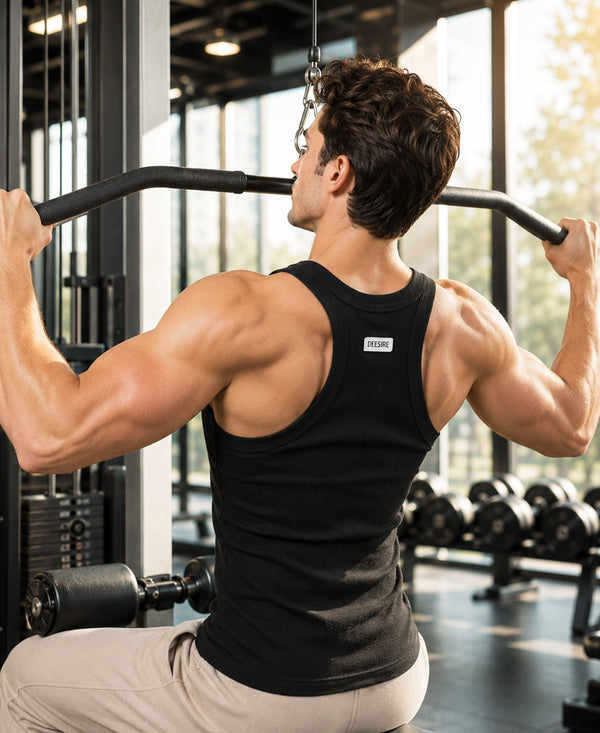 T.T. Men|Desire Premium Gym Vest|Pure Cotton|Rib Fabric|Moisture-Wicking, Breathable & Stretchable Sleeveless Undershirt| Ideal For Gym, Sports & Daily Wear|Pack Of 2|Black,Green
