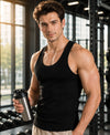 T.T. Men|Desire Premium Gym Vest|Pure Cotton|Rib Fabric|Moisture-Wicking, Breathable & Stretchable Sleeveless Undershirt| Ideal For Gym, Sports & Daily Wear|Pack Of 3|Black,Red,Grey Mlng