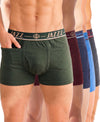 T.T. Jazzz Men’S Cotton Trunk With Outer Pocket|Comfortable Fit|Top Elastic Waistband|Pack Of 5|Green,Maroon,Navy,Sky Blue,Dark Grey
