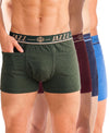 T.T. Jazzz Men’S Cotton Trunk With Outer Pocket|Comfortable Fit|Top Elastic Waistband|Pack Of 4|Green,Maroon,Navy,Sky Blue