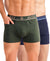 T.T. Jazzz Men’S Cotton Trunk With Outer Pocket|Comfortable Fit|Top Elastic Waistband|Pack Of 2|Green,Navy