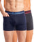 T.T. Jazzz Men’S Cotton Trunk With Outer Pocket|Comfortable Fit|Top Elastic Waistband|Pack Of 2|Navy,Dark Grey