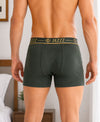 T.T. Jazzz Men’S Cotton Trunk With Outer Pocket|Comfortable Fit|Top Elastic Waistband|Pack Of 2|Green,Dark Grey