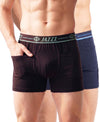 T.T. Jazzz Men’S Cotton Trunk With Outer Pocket|Comfortable Fit|Top Elastic Waistband|Pack Of 2|Dark Brown,Navy