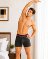 T.T. Jazzz Men’S Cotton Trunk With Outer Pocket|Comfortable Fit|Top Elastic Waistband|Pack Of 2|Blue,Dark Grey