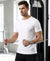 HiFlyers Men Regular Fit Polyster Pique Round Neck Half Sleev Tshirt White