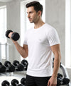 HiFlyers Men Regular Fit Polyster Pique Round Neck Half Sleev Tshirt White