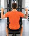 HiFlyers Men Regular Fit Polyster Pique Round Neck Half Sleev Tshirt Orange
