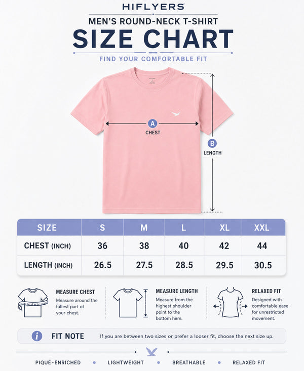 HiFlyers Men Regular Fit Polyster Pique Round Neck Half Sleev Tshirt Onion