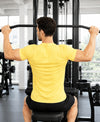 HiFlyers Men Regular Fit Polyster Pique Round Neck Half Sleev Tshirt Lemon