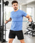HiFlyers Men Regular Fit Polyster Pique Round Neck Half Sleev Tshirt Blue