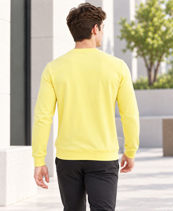 T.T. Men Classic Winter Essential T-Shirt|Polyester 180 Gsm|Regular Fit|Round Neck|Full Sleeve Tees|Pack Of 2|White,Yellow