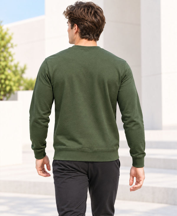 T.T. Men Classic Winter Essential T-Shirt|Polyester 180 Gsm|Regular Fit|Round Neck|Full Sleeve Tees|Pack Of 2|Olive,Onion