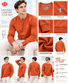 T.T. Men Classic Winter Essential T-Shirt|Polyester 180 Gsm|Regular Fit|Round Neck|Full Sleeve Tees|Pack Of 2|Green,Rust
