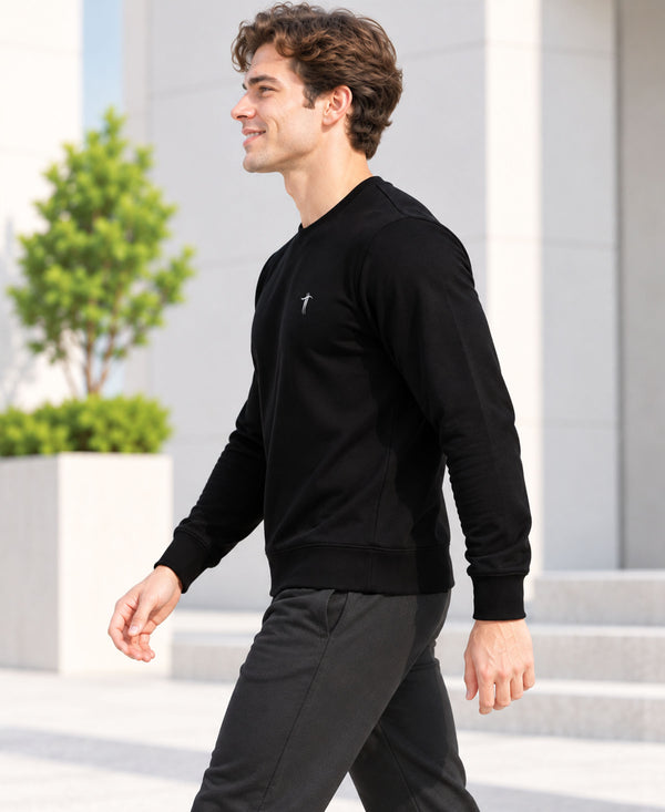 T.T. Men Classic Winter Essential T-Shirt|Polyester 180 Gsm|Regular Fit|Round Neck|Full Sleeve Tees|Pack Of 2|Black,Green