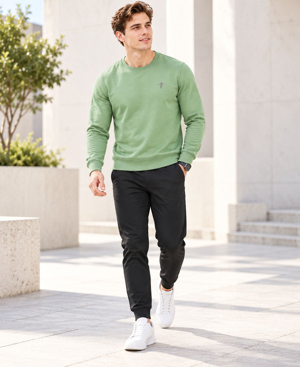 T.T. Men Classic Winter Essential T-Shirt|Polyester 180 Gsm|Regular Fit|Round Neck|Full Sleeve Tees|Pack Of 2|Black,Green