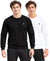 T.T. Men Classic Winter Essential T-Shirt|Polyester 180 Gsm|Regular Fit|Round Neck|Full Sleeve Tees|Pack Of 2|Black,White