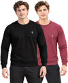 T.T. Men Classic Winter Essential T-Shirt|Polyester 180 Gsm|Regular Fit|Round Neck|Full Sleeve Tees|Pack Of 2|Black,Onion