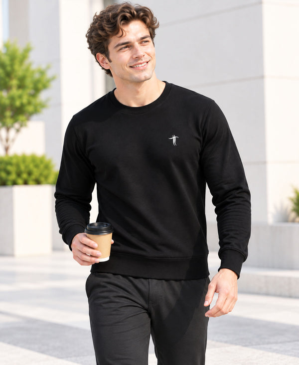 T.T. Men Classic Winter Essential T-Shirt|Polyester 180 Gsm|Regular Fit|Round Neck|Full Sleeve Tees|Pack Of 2|Black,Onion
