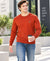 T.T. Men Classic Winter Essential T-Shirt|Polyester 180 Gsm|Regular Fit|Round Neck|Full Sleeve TeesRust