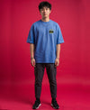 T.T. Men OversizedGraaphic Printed T-Shirt Sky Blue