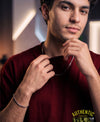 T.T. Men OversizedGraaphic Printed T-Shirt Maroon