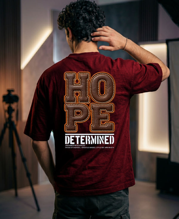 T.T. Men OversizedGraaphic Printed T-Shirt Maroon