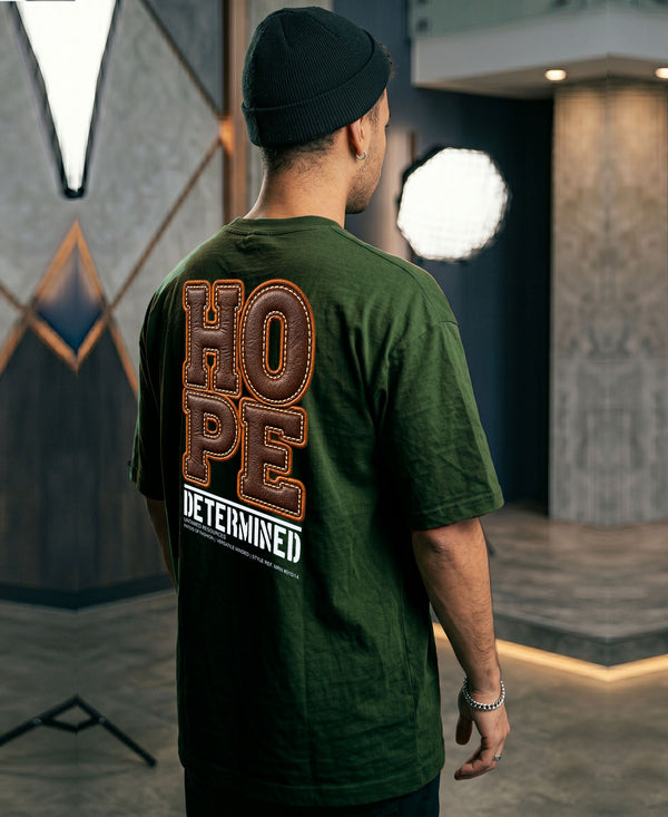 T.T. Men OversizedGraaphic Printed T-Shirt Green