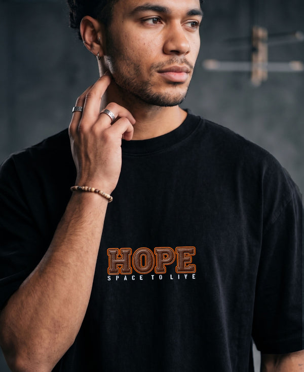T.T. Men OversizedGraaphic Printed T-Shirt Black