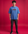 T.T. Men OversizedGraaphic Printed T-Shirt Sky Blue