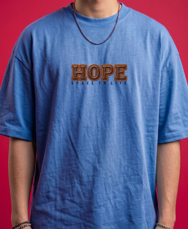 T.T. Men OversizedGraaphic Printed T-Shirt Sky Blue