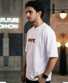 T.T. Men OversizedGraaphic Printed T-Shirt White